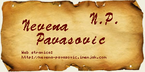 Nevena Pavasović vizit kartica